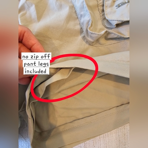 Cabelas Men's Size Medium Guidewear Cargo Style Shorts ☆No Zip Off Pant Legs☆ - Picture 6 of 9